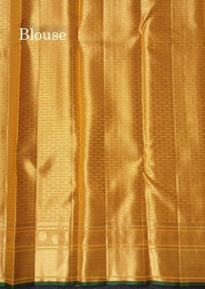 Kanjivaram Tomato Red Colour 2G Zari Pure Silk Saree With Gold Zari Border