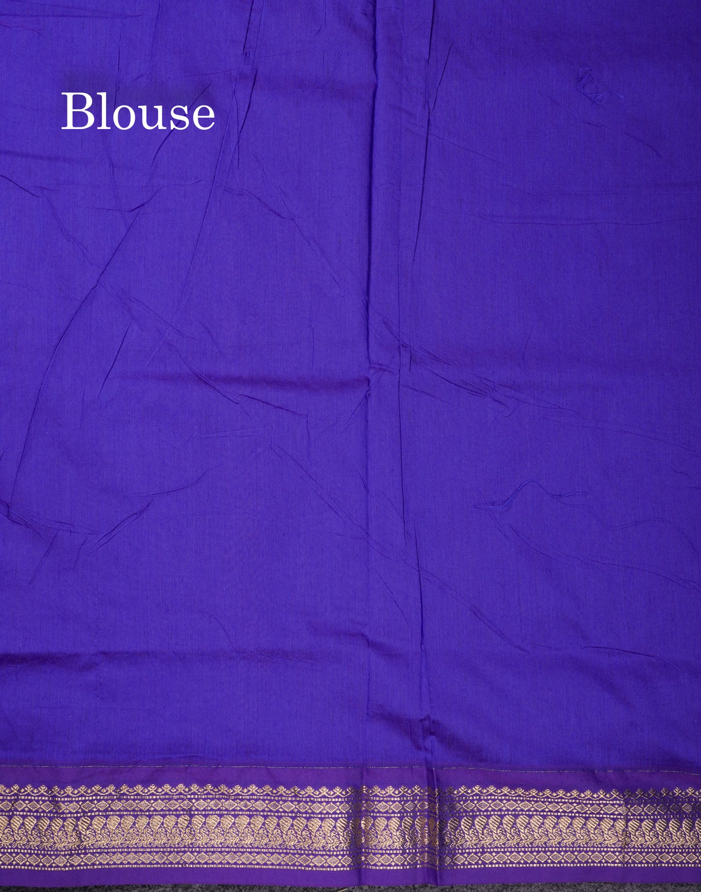 Beautiful Light Lavender Kalyani Cotton Saree With Contrast Violet Blouse