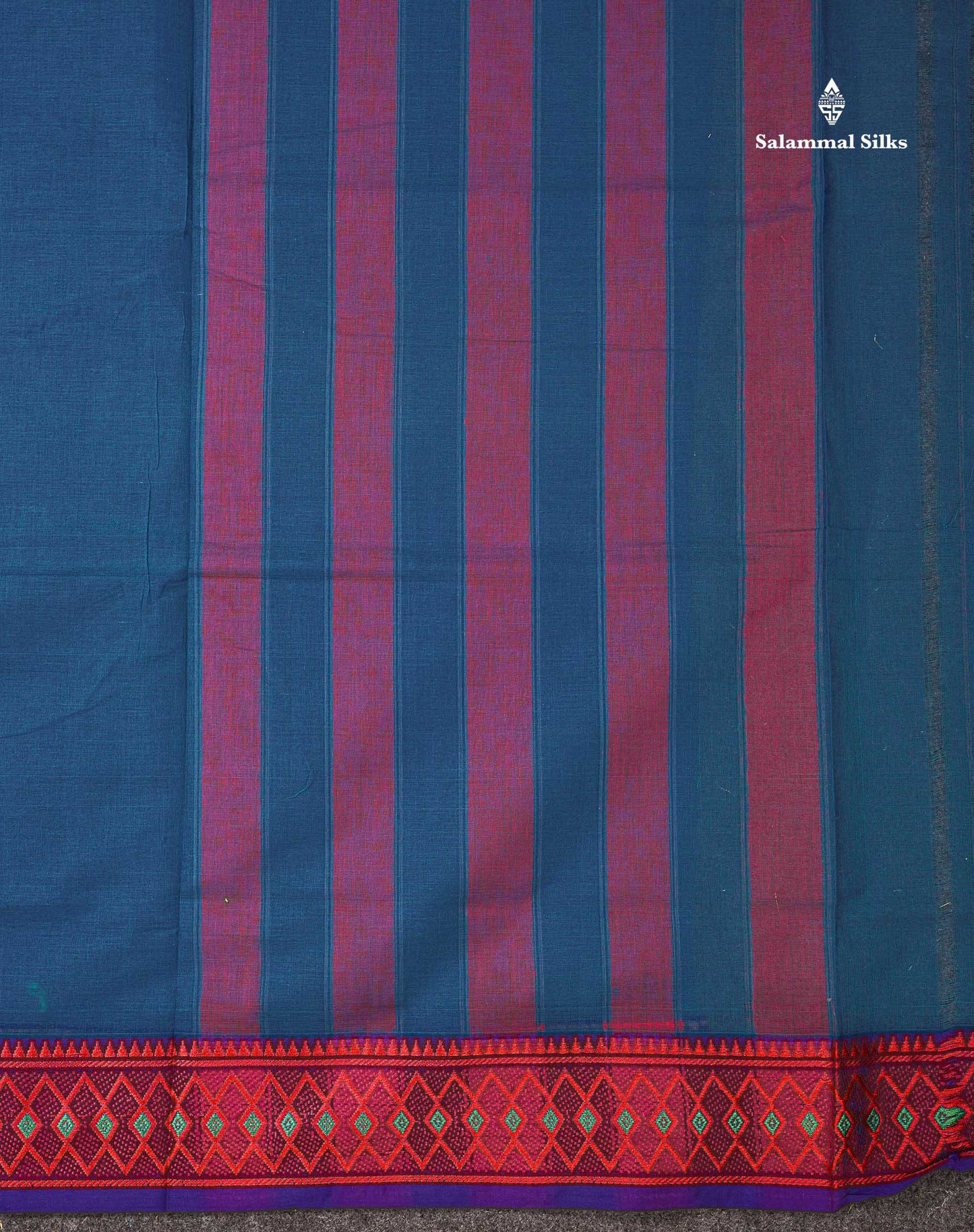 Beautiful Orange Plain Pure Cotton Saree With Traditional Border