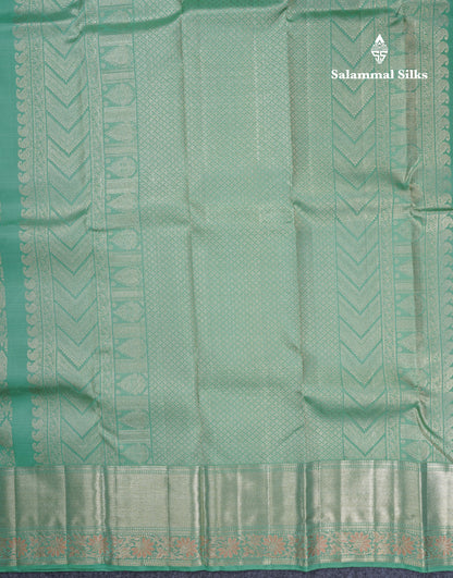 Beautiful Elaichi Green Bridal Pure Kanjivaram Silk Saree With Self Border
