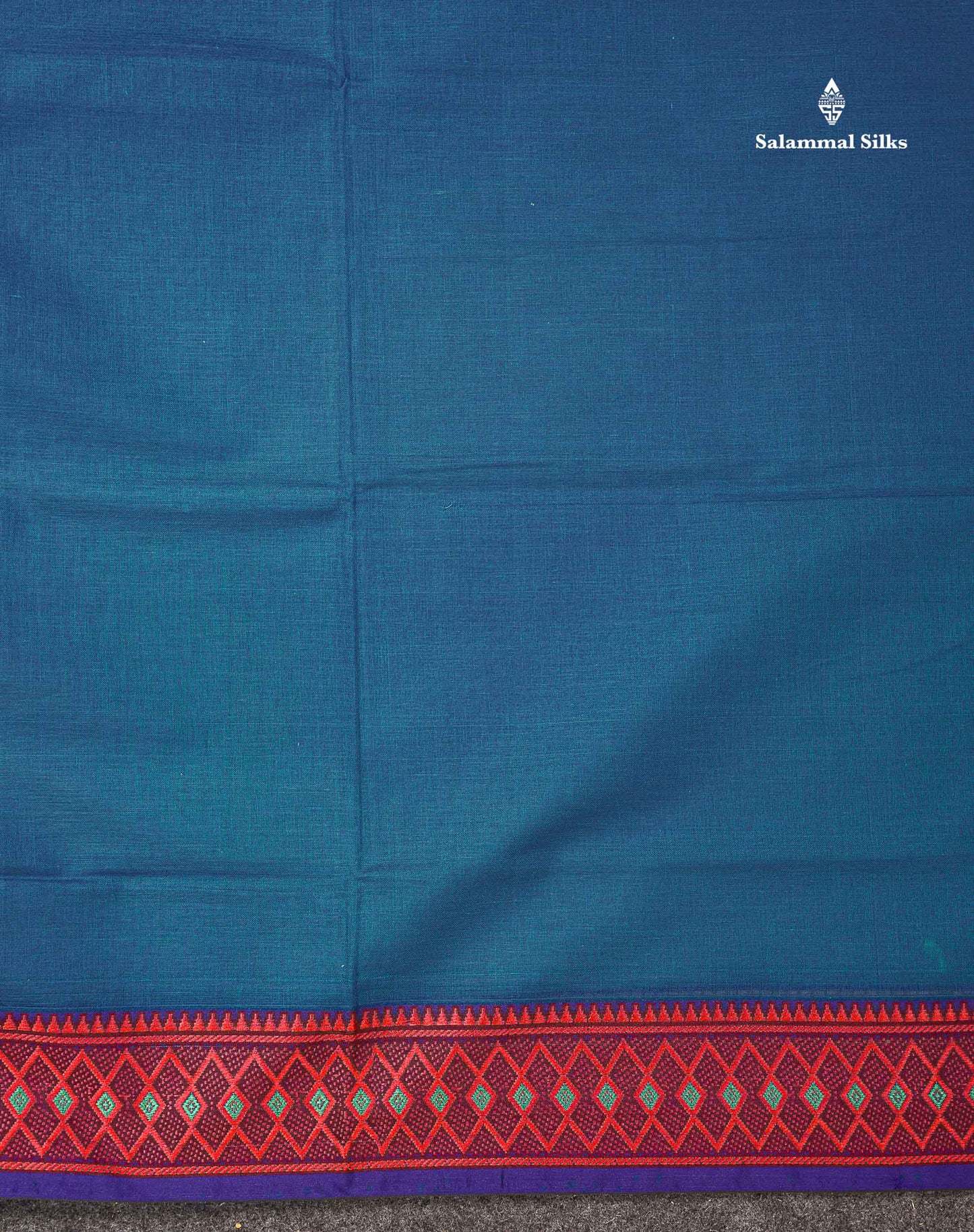 Beautiful Orange Plain Pure Cotton Saree With Traditional Border