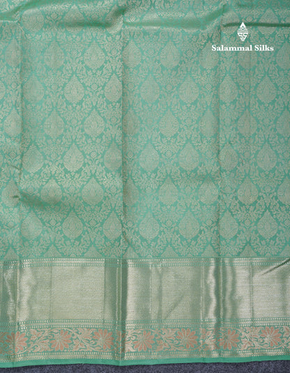 Beautiful Elaichi Green Bridal Pure Kanjivaram Silk Saree With Self Border