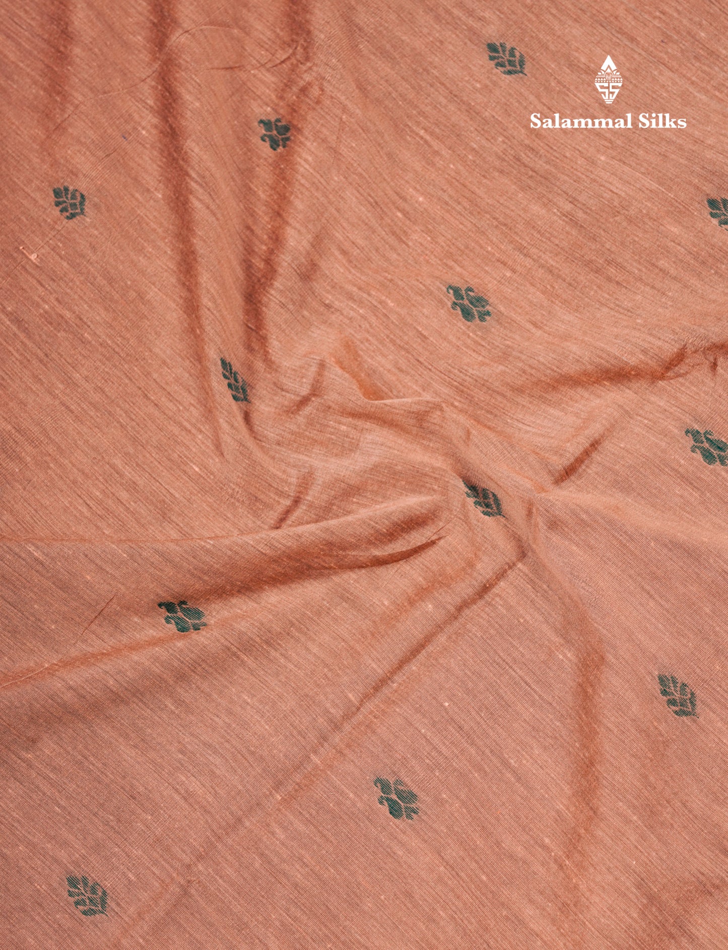 Beautiful Sandal Kalyani Cotton Saree With Contrast Bottle Green Blouse
