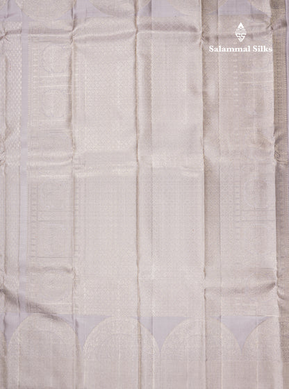 Beautiful Light Chocolate Pure Kanjivaram Silk Saree With Traditional Turning Border