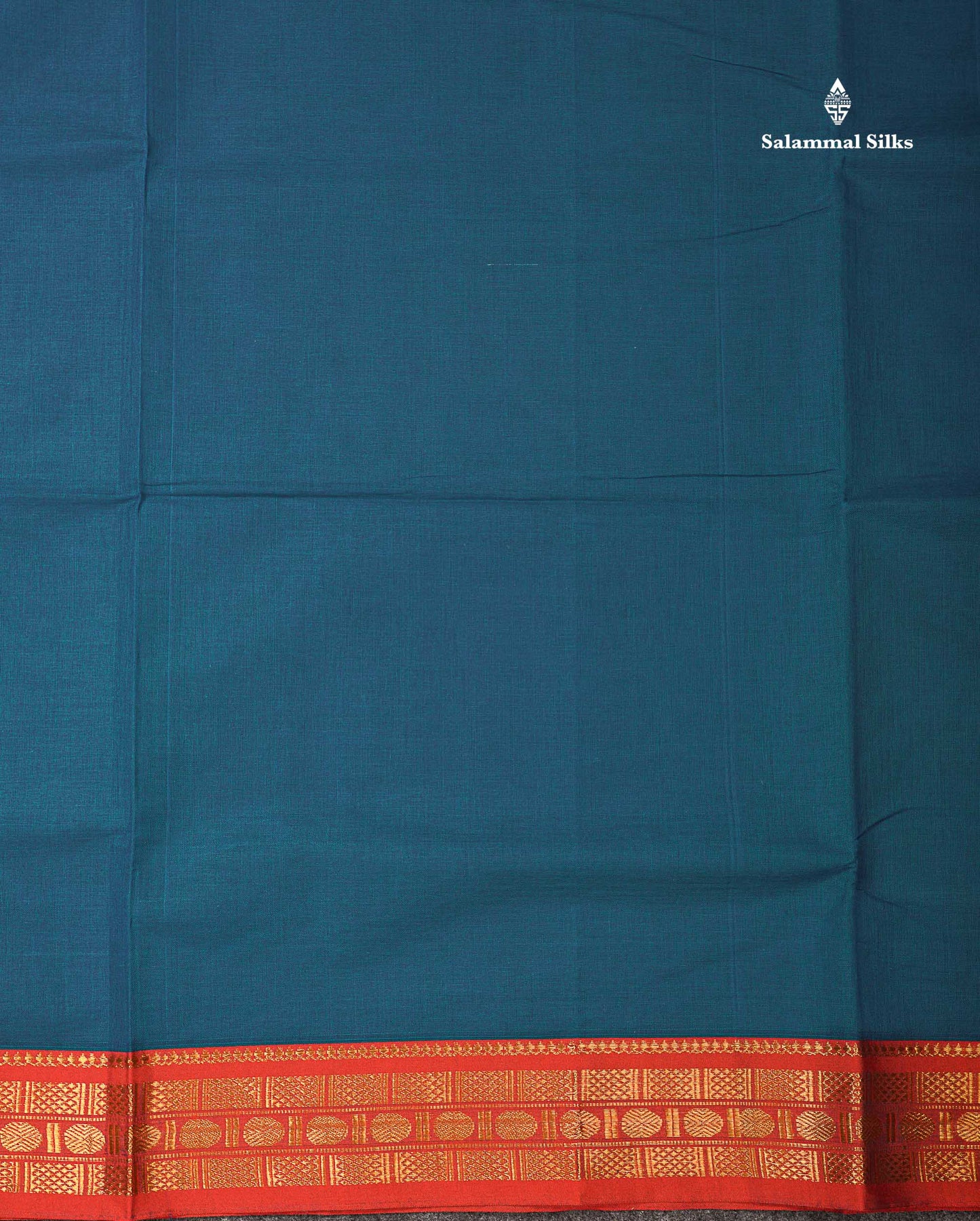 Beautiful Parrot Green Plain Pure Cotton Saree With Contrast Orange Traditional Border
