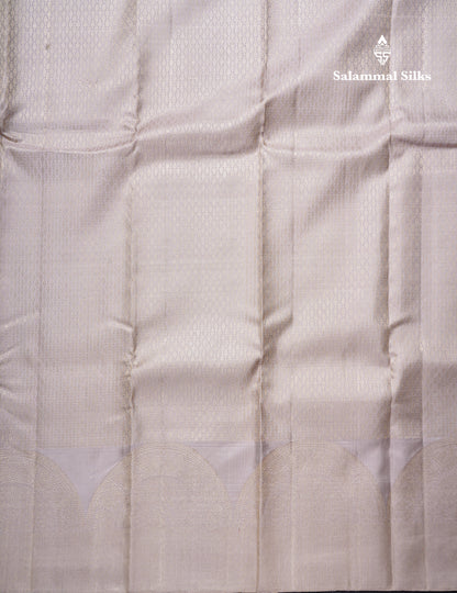 Beautiful Light Chocolate Pure Kanjivaram Silk Saree With Traditional Turning Border