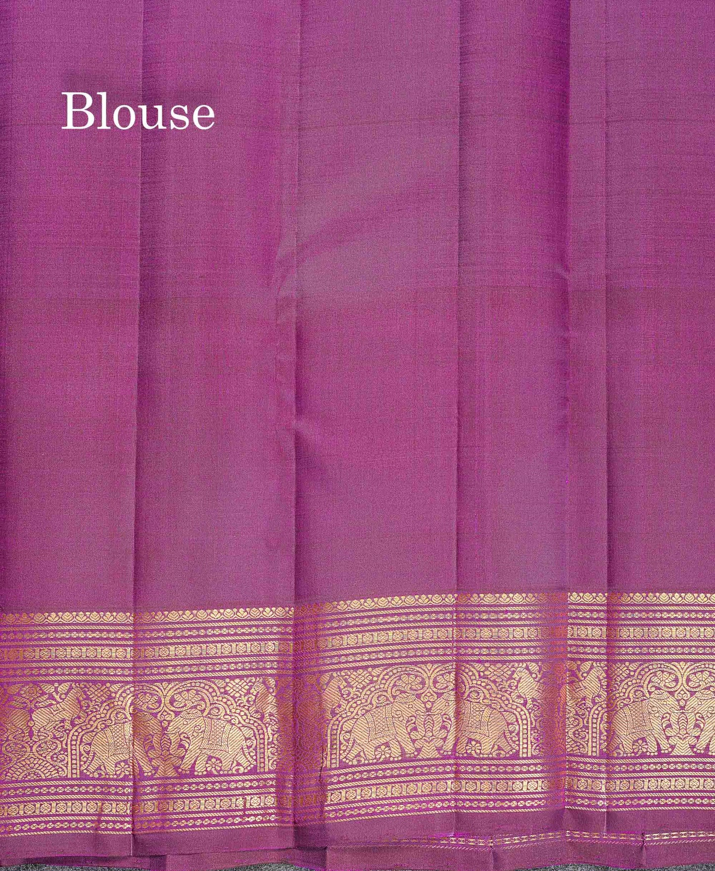 Pure Kanjivaram Silk Saree - Onion Pink Colour Body Small Checks With Contrast Wine Purple Long Border