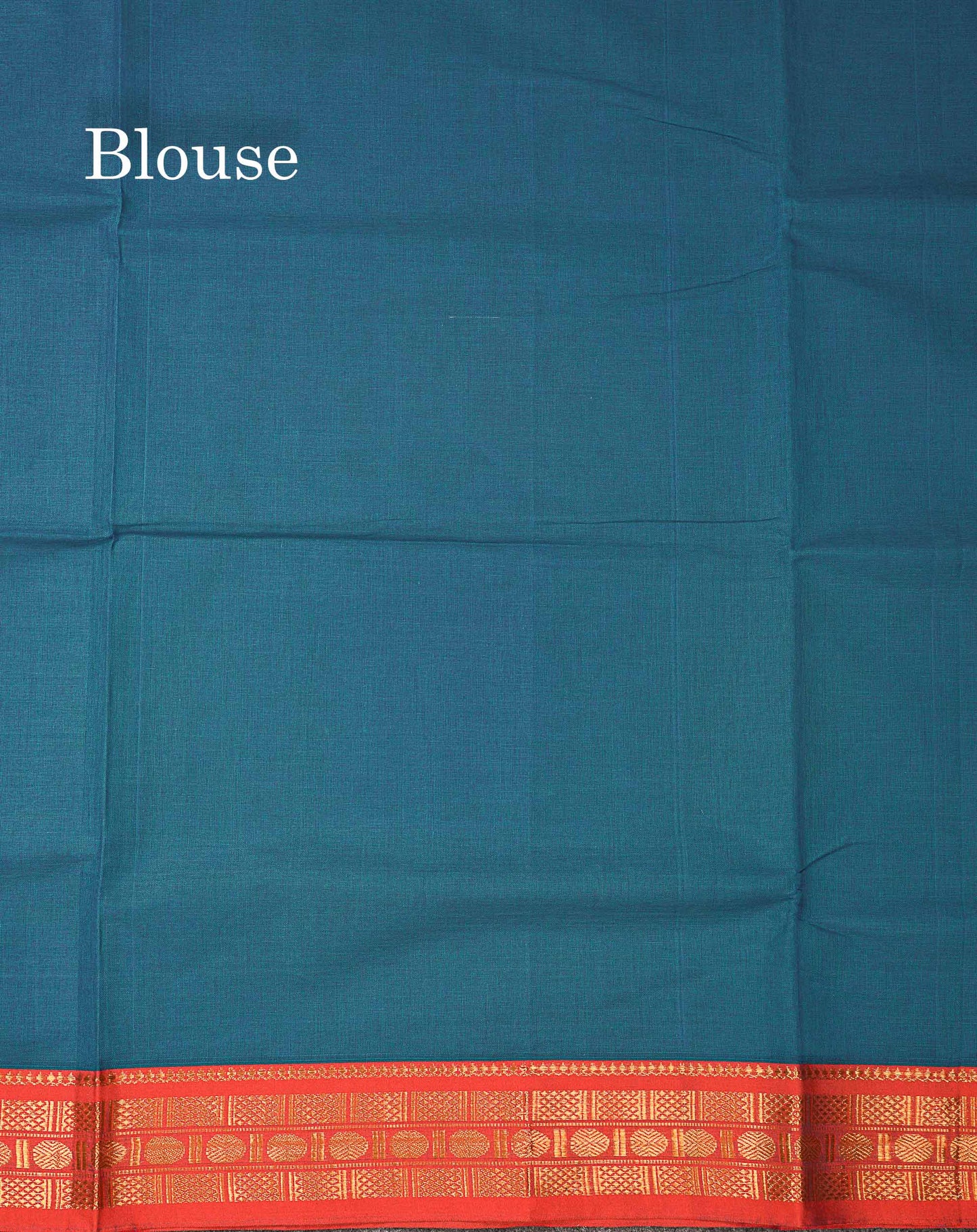 Beautiful Parrot Green Plain Pure Cotton Saree With Contrast Orange Traditional Border