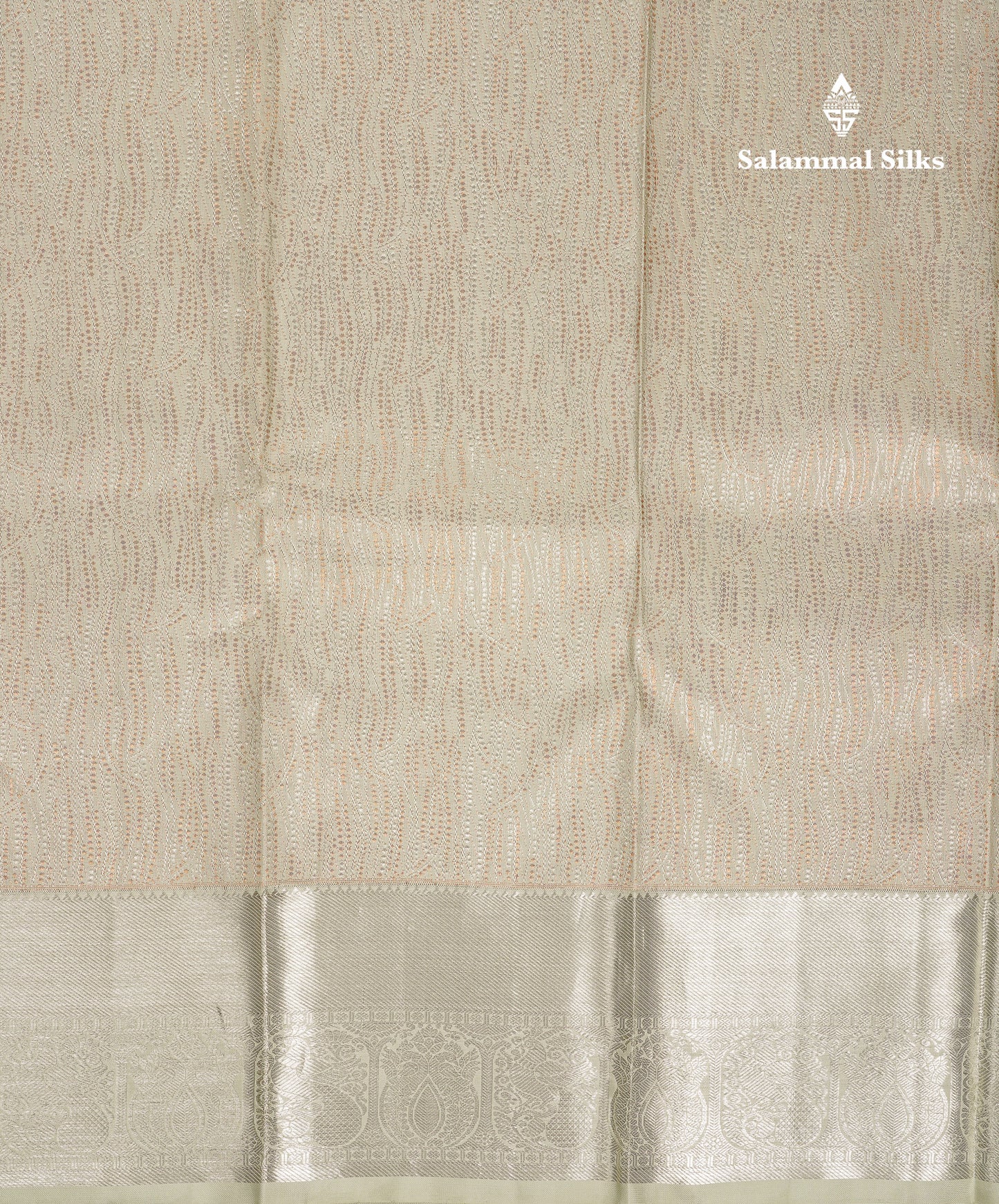 Beautiful Cream Green Fancy Bridal Pure Kanjivaram Silk Saree With Contrast Dark Brown Blouse