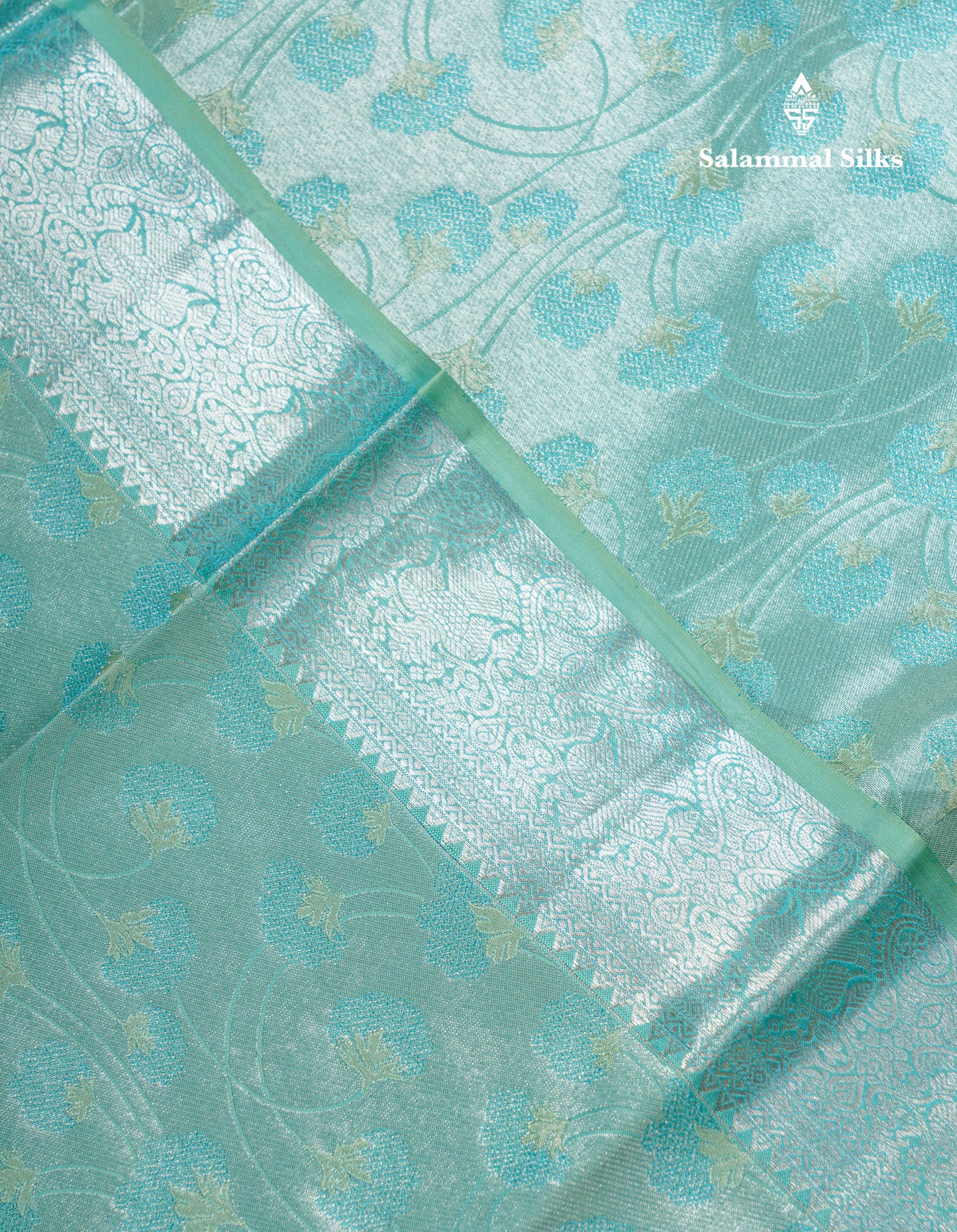 Light Rexona Bridal Pure Kanjivaram Silk Saree With Traditional Evening Morning Border