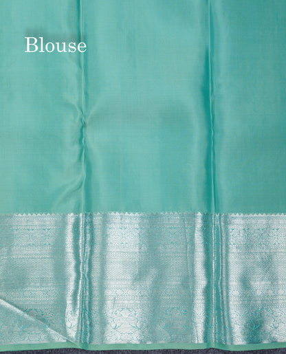 Light Rexona Bridal Pure Kanjivaram Silk Saree With Traditional Evening Morning Border