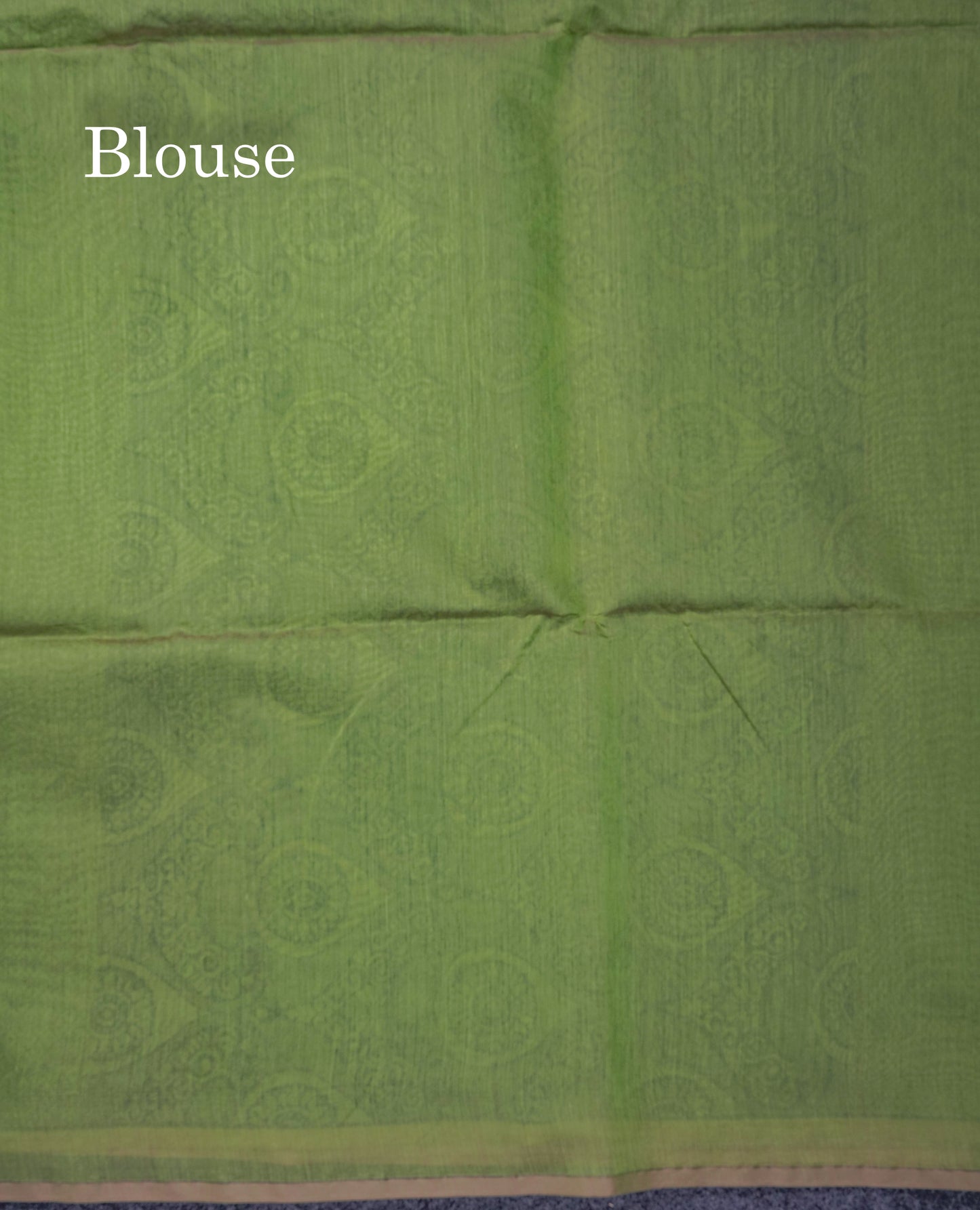 Beautiful Light Peach Fancy Kora Cotton Saree With Contrast Parrot Green Blouse