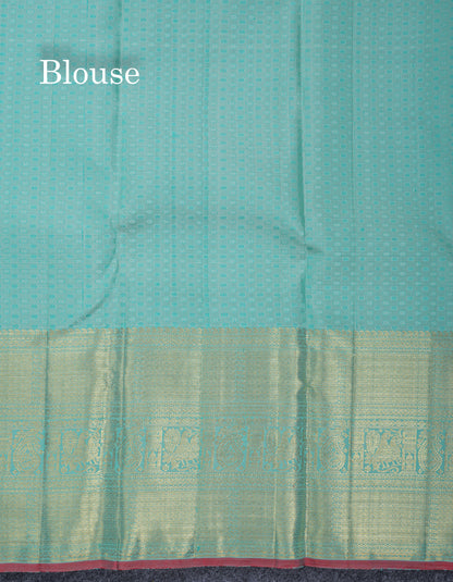 Beautiful Rexona Bridal Pure Kanjivaram Silk Saree With Traditional Evening Morning Border