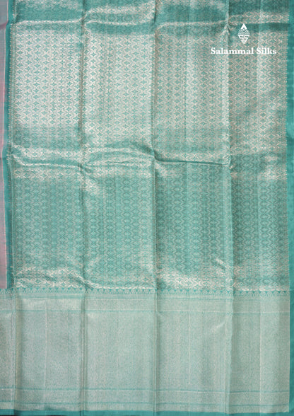 Light Lavender Bridal Pure Kanjivaram Silk Saree With Rexona Menakari Work Border