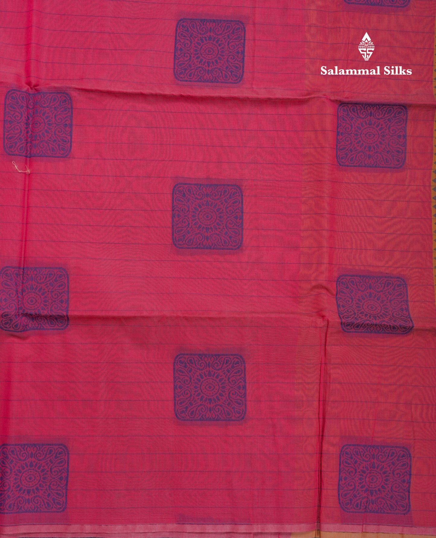 Beautiful Light Peach Fancy Kora Cotton Saree With Contrast Parrot Green Blouse