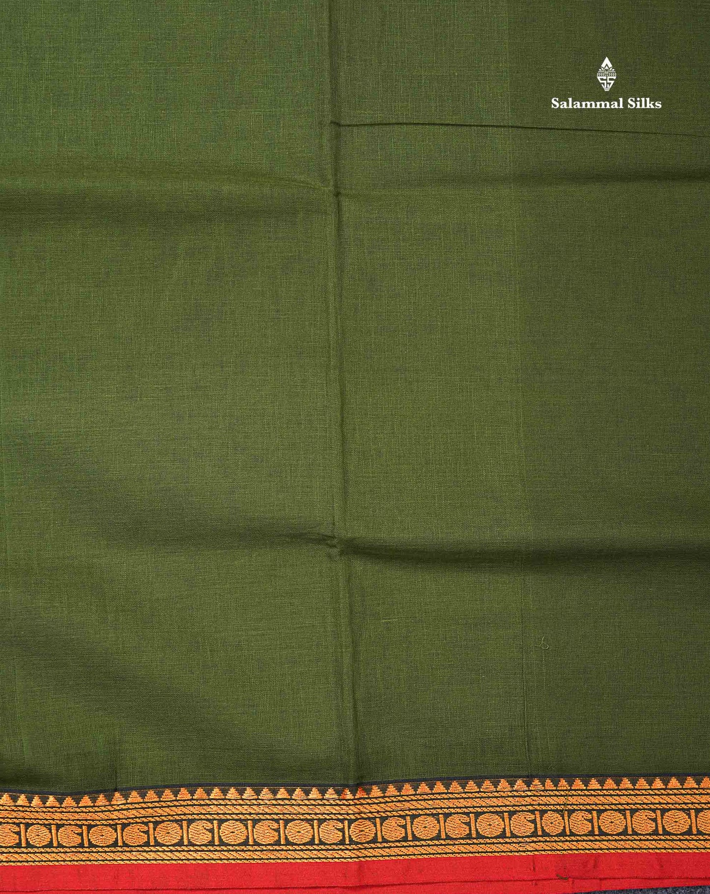 Beautiful Redish Maroon Plain Pure Cotton Saree With Contrast Dual Tone Bottle Green Thread Work Traditional Small Border