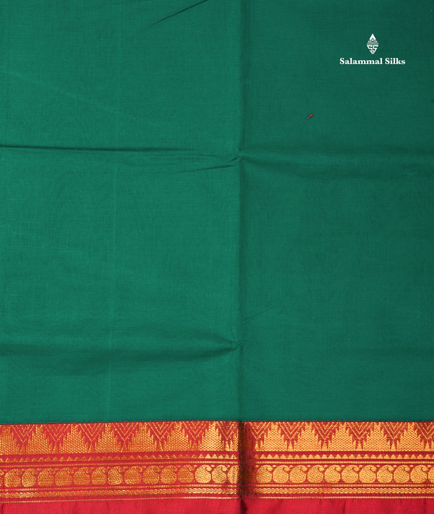 Beautiful Dual Tone Blue Plain Pure Cotton Saree With Contrast Red Traditional Border