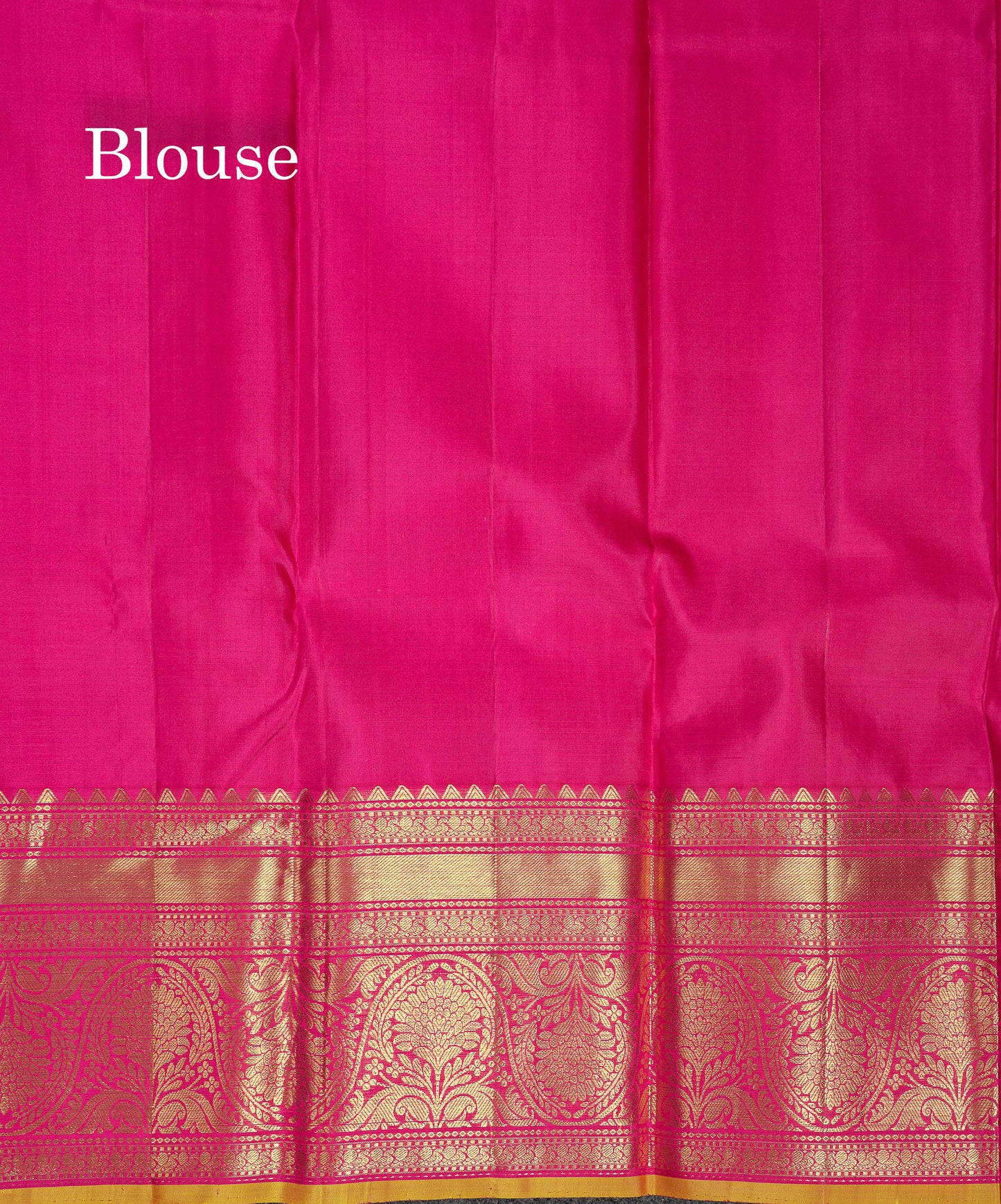 Beautiful Magenta Pink Bridal Pure Kanjivaram Silk Saree With Traditional Border