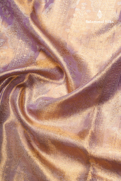 Kanjivaram Tissue Silk Saree Lavender With Grand Blouse