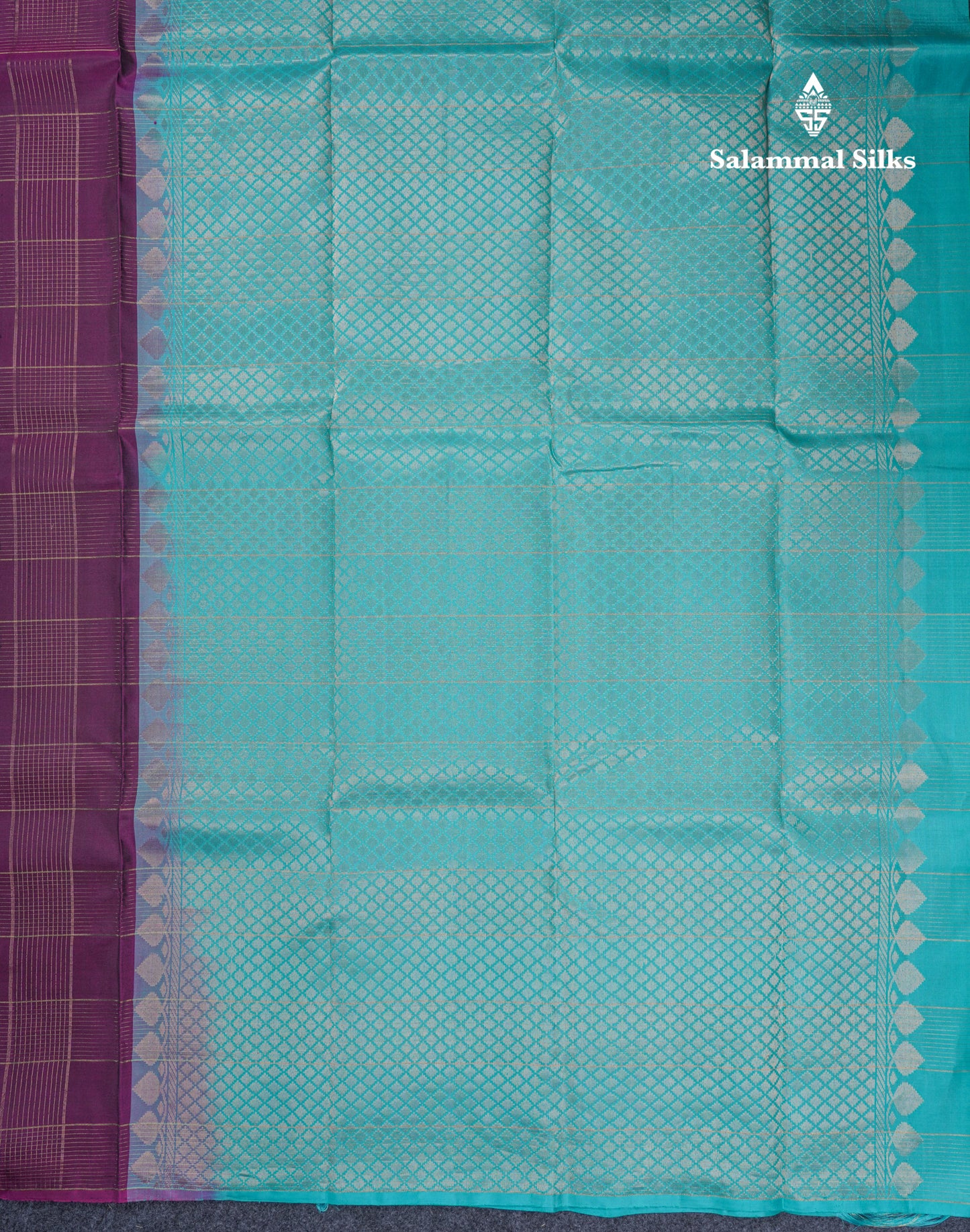 Magenta Fancy Pure Kanjivaram Silk Saree With Contrast Rexona Blouse