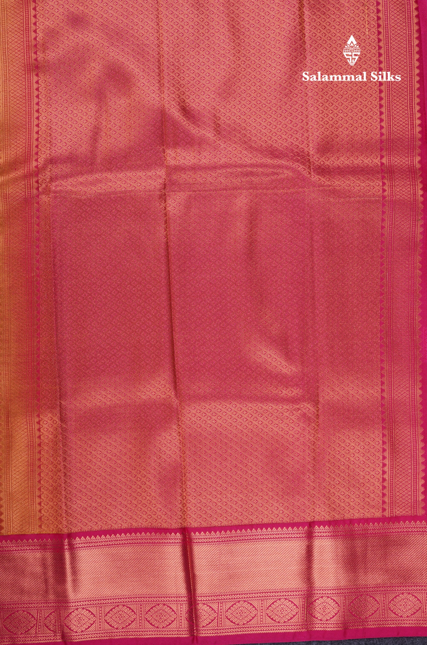 Dual Tone Pastel Blue Semi Silk Saree With Contrast Pink Border