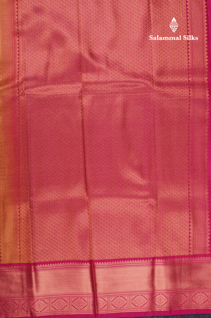Dual Tone Pastel Blue Semi Silk Saree With Contrast Pink Border