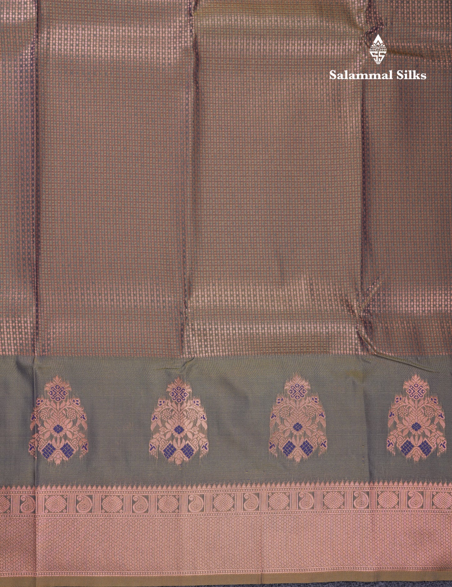 Beautiful Dual Tone Peacock Blue Semi Soft Silk Saree With Traditional Evening Morning Border