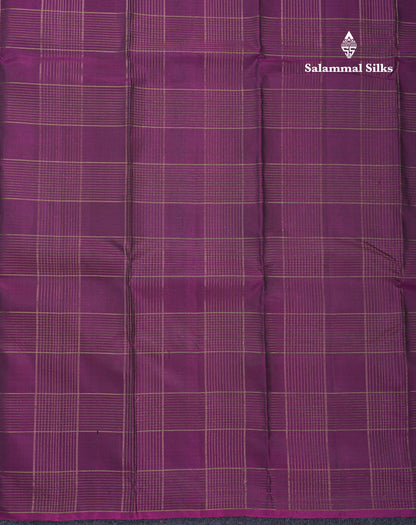 Magenta Fancy Pure Kanjivaram Silk Saree With Contrast Rexona Blouse