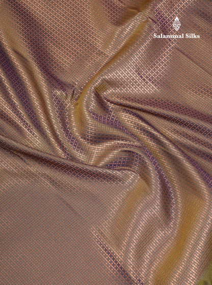 Beautiful Dual Tone Peacock Blue Semi Soft Silk Saree With Traditional Evening Morning Border
