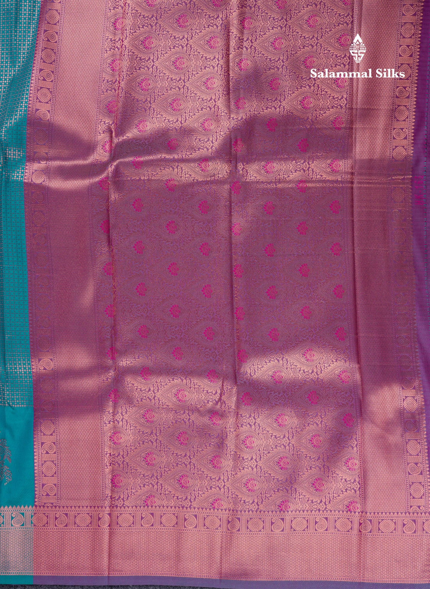 Beautiful Dual Tone Peacock Blue Semi Soft Silk Saree With Traditional Evening Morning Border