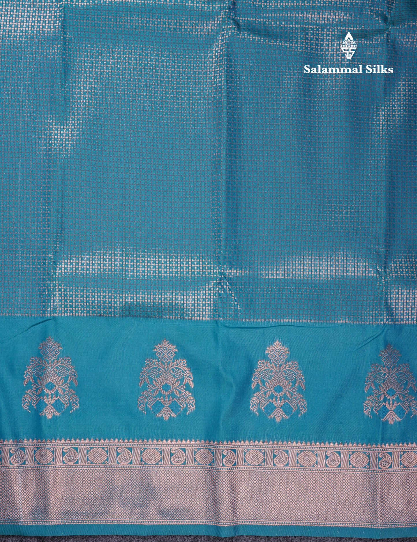 Beautiful Dual Tone Peacock Blue Semi Soft Silk Saree With Traditional Evening Morning Border
