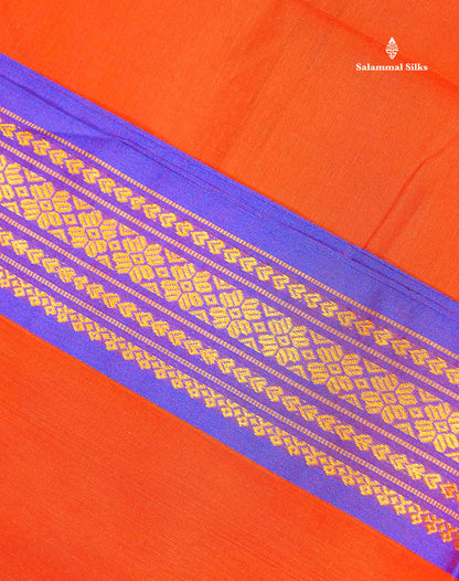 Beautiful Mango Yellow Plain Pure Cotton Saree With Contrast Dual Tone Green Traditional Border