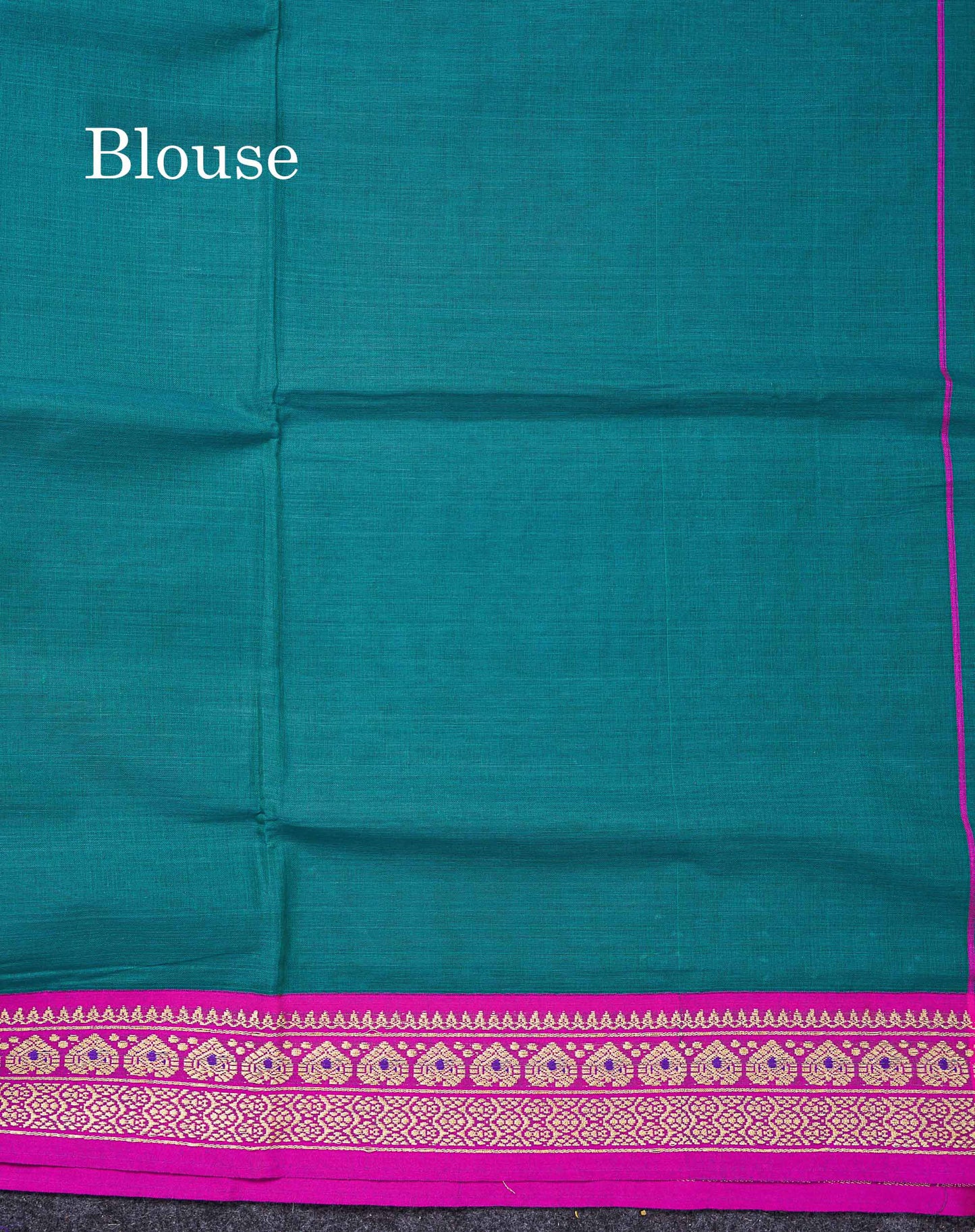Beautiful Chilly Red Plain Pure Cotton Saree With Contrast Violet Menakari Traditional Border