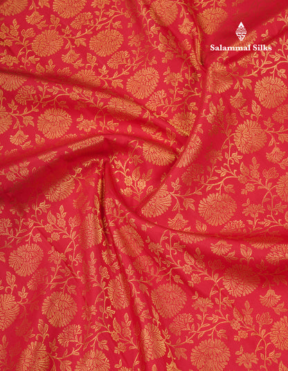 Beautiful Reddish Maroon Pure Kanjivaram Silk Saree With Traditional Border