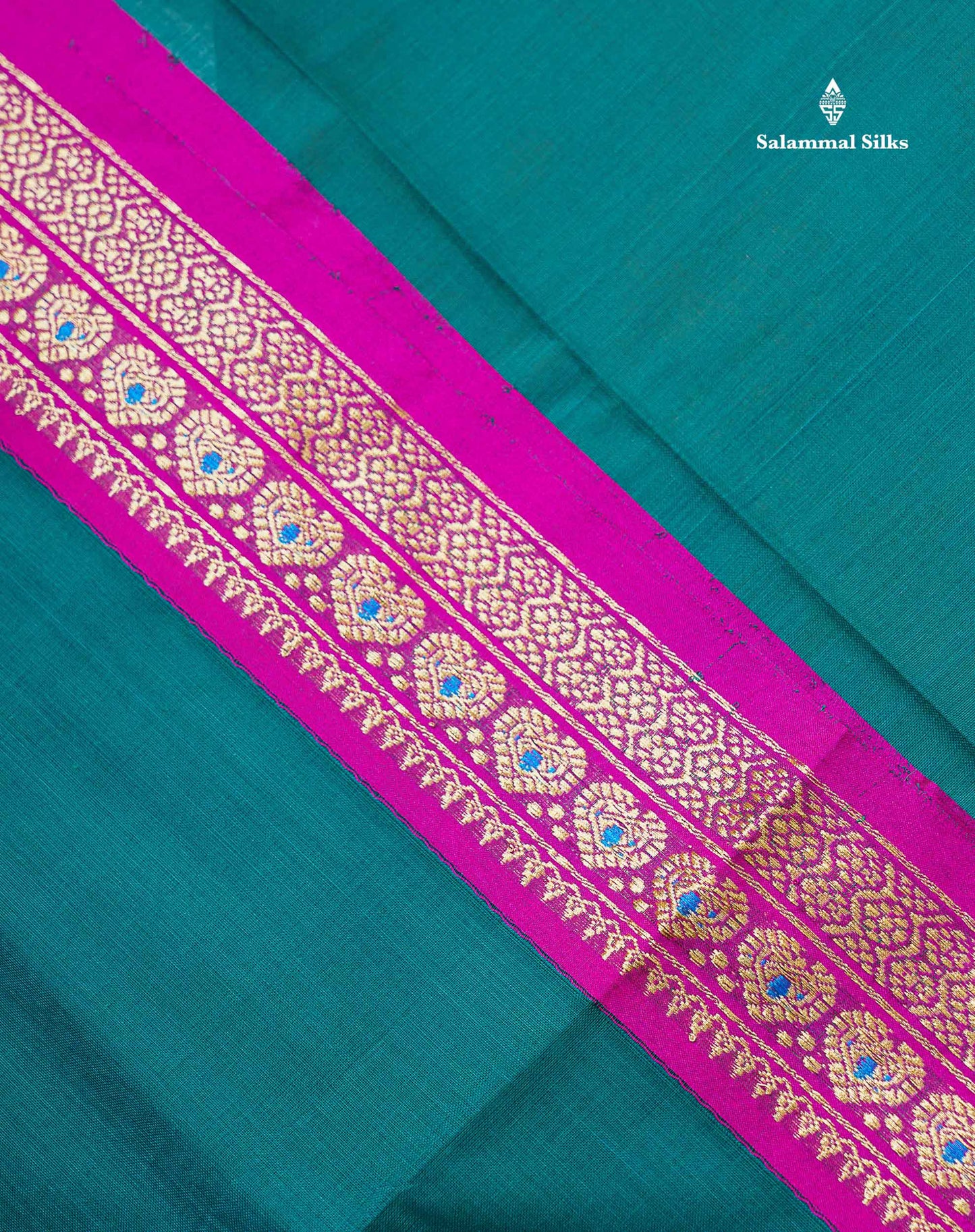 Beautiful Chilly Red Plain Pure Cotton Saree With Contrast Violet Menakari Traditional Border