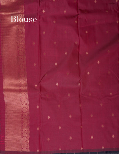 Beautiful Dual Tone Peacock Blue Semi Soft Silk Saree With Traditional Evening Morning Border