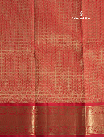 Lavender Pure Kanjivaram Silk Saree With Contrast Maroon Border