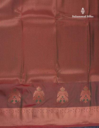 Beautiful Dual Tone Peacock Blue Semi Soft Silk Saree With Traditional Evening Morning Border