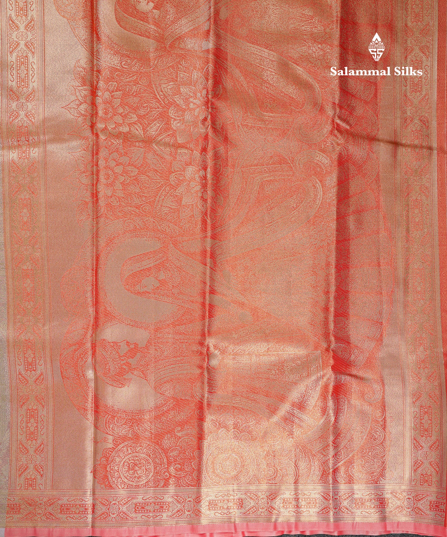 Beautiful Copper Tissue Silk Mix Saree With Contrast Violet Blouse