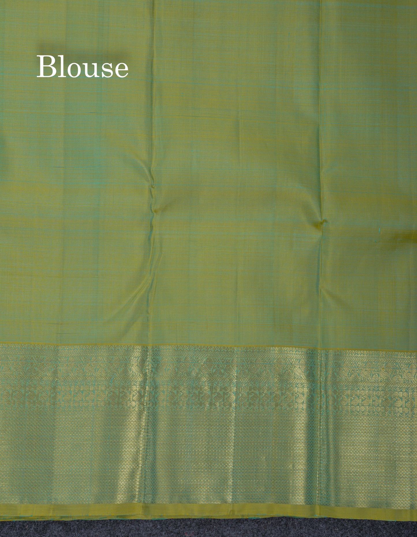 Pastel Blue Pure Kanjivaram Silk Saree With Contrast Manthulir Green Border
