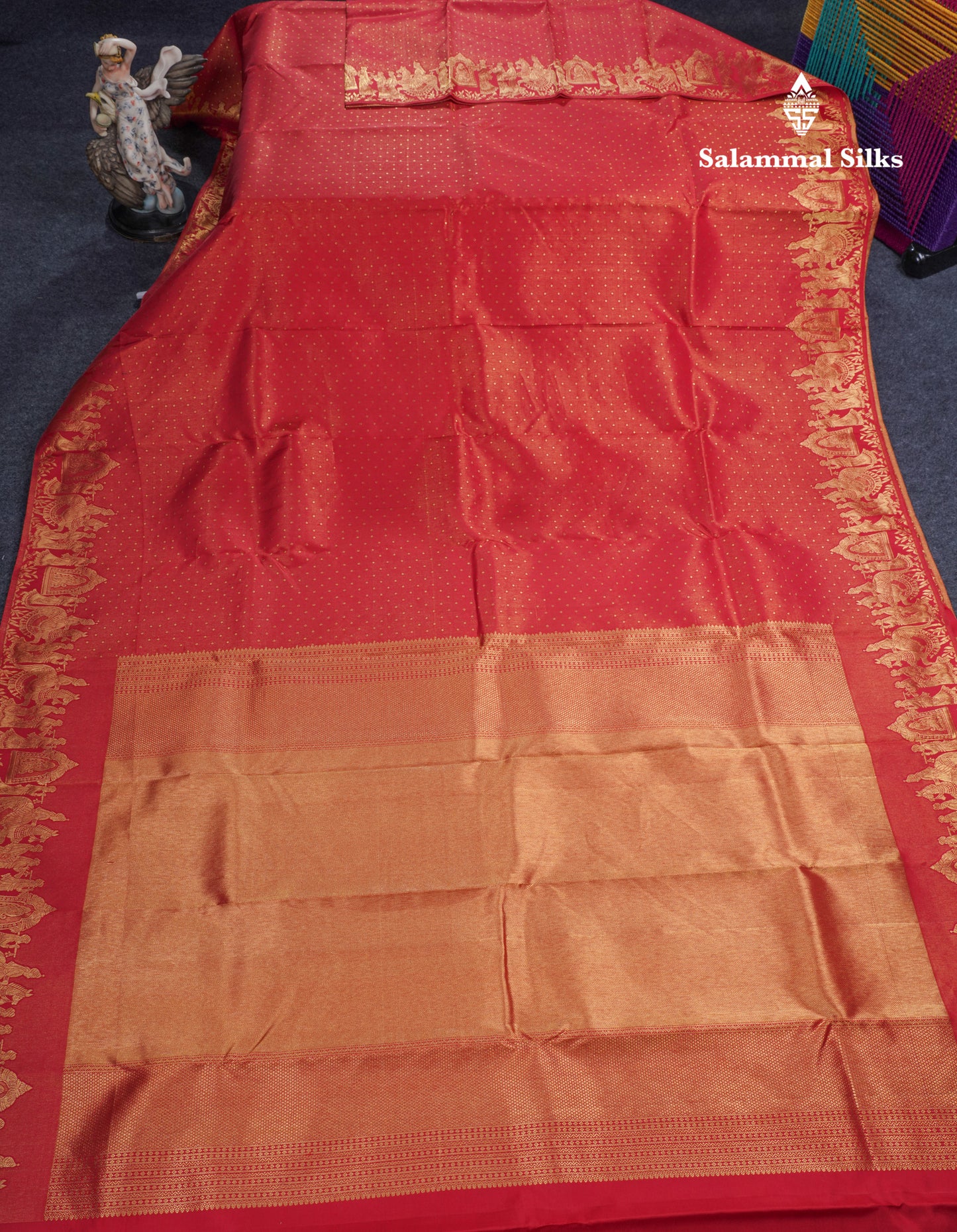 Beautiful Reddish Maroon Pure Kanjivaram Silk Saree With Traditional Pallaku Border