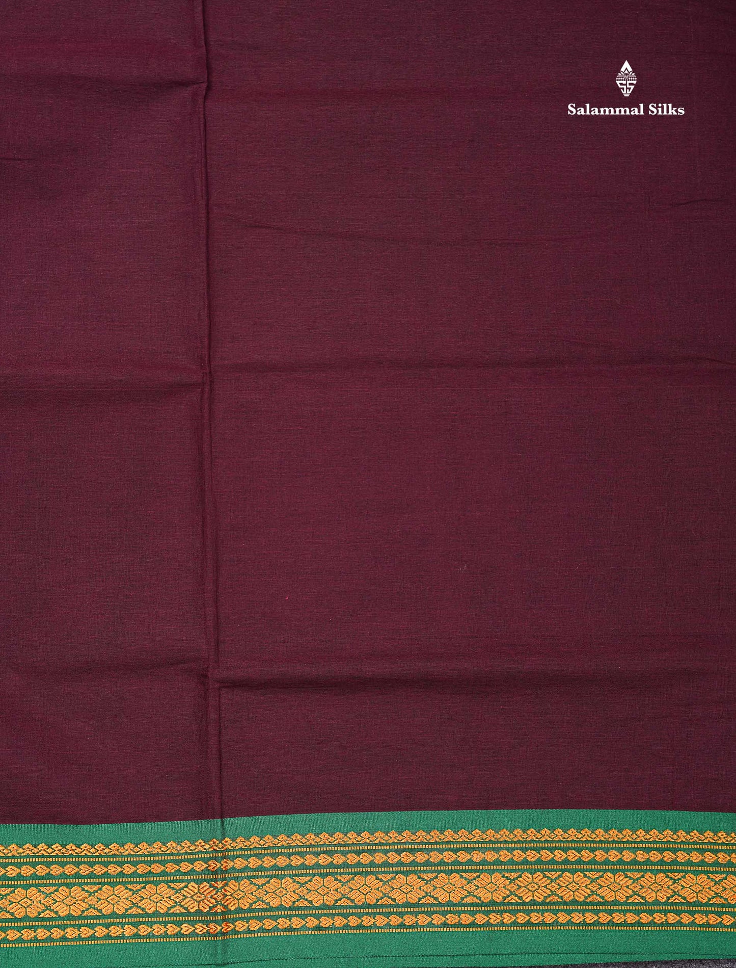 Beautiful Mango Yellow Plain Pure Cotton Saree With Contrast Dual Tone Green Traditional Border
