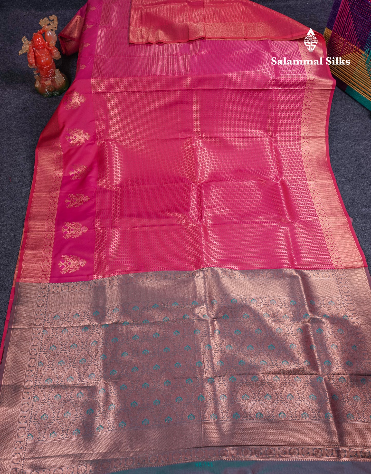 Beautiful Dual Tone Peacock Blue Semi Soft Silk Saree With Traditional Evening Morning Border