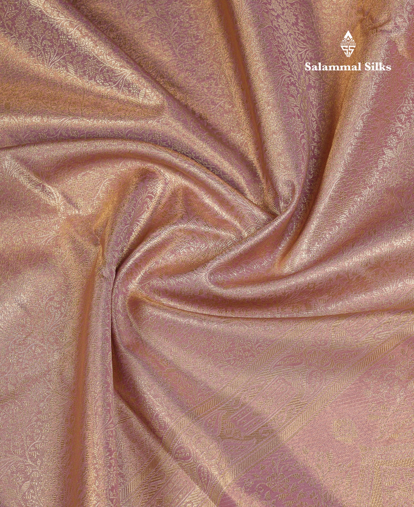 Beautiful Copper Tissue Silk Mix Saree With Contrast Violet Blouse