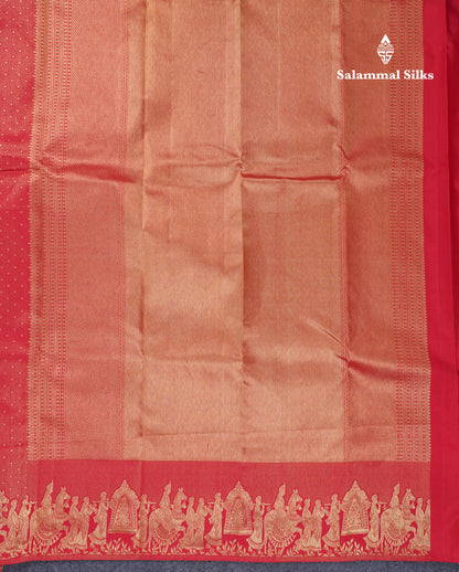Beautiful Reddish Maroon Pure Kanjivaram Silk Saree With Traditional Pallaku Border