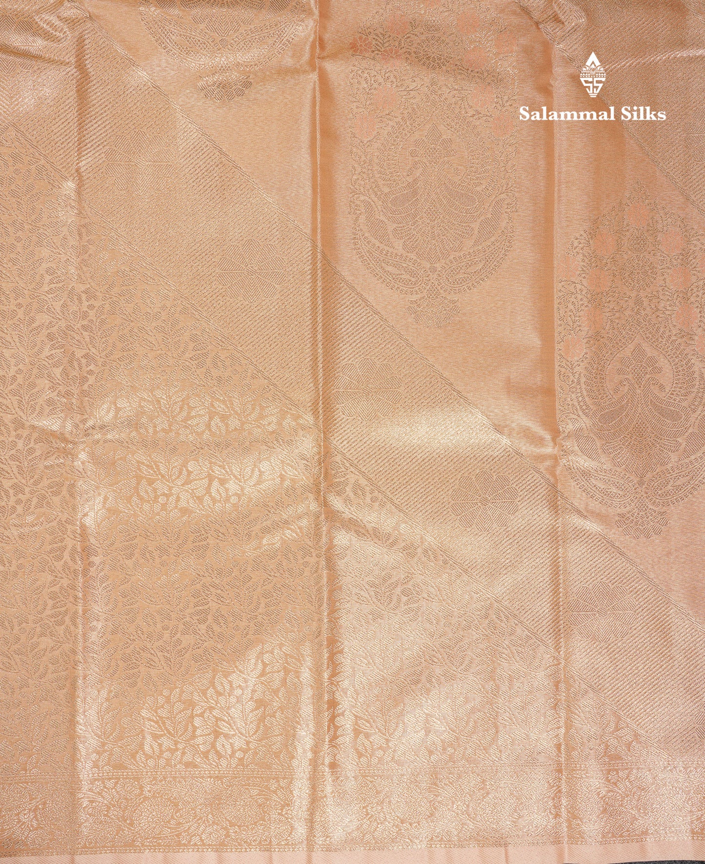 Beautiful Copper Tissue Silk Mix Saree With Contrast Violet Blouse