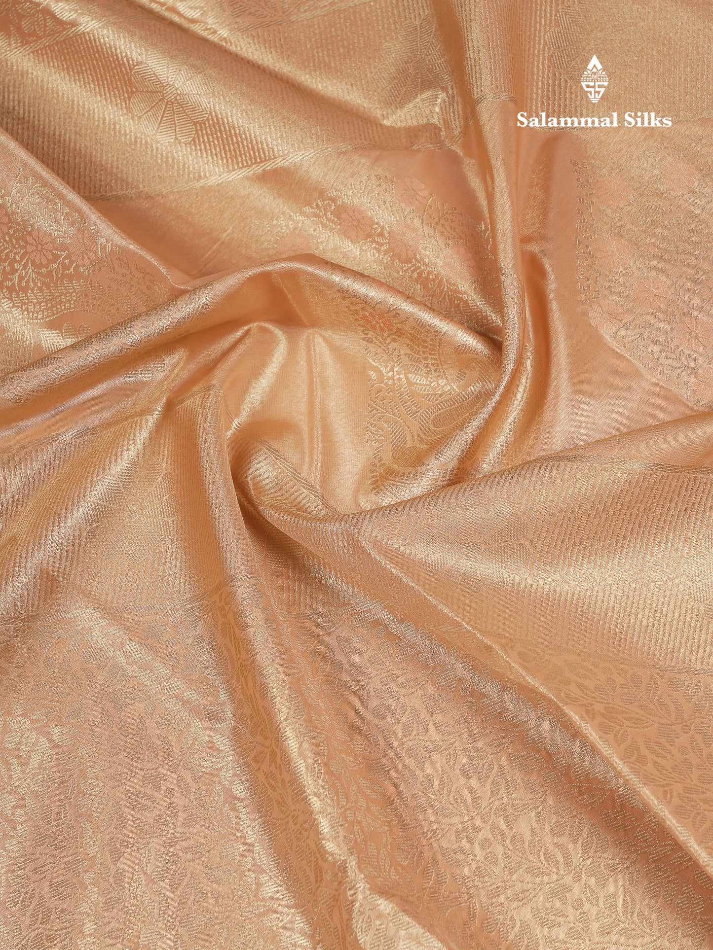 Beautiful Copper Tissue Silk Mix Saree With Contrast Violet Blouse