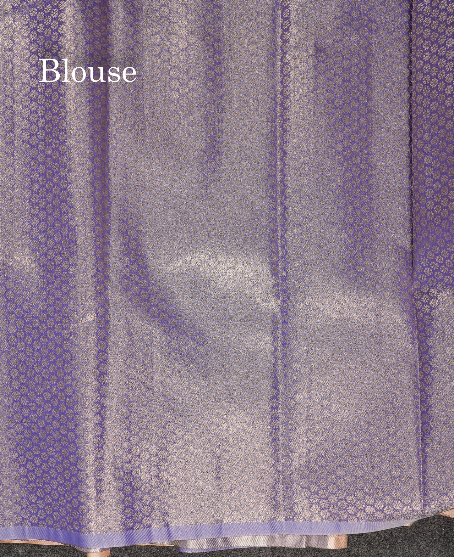 Beautiful Copper Tissue Silk Mix Saree With Contrast Violet Blouse