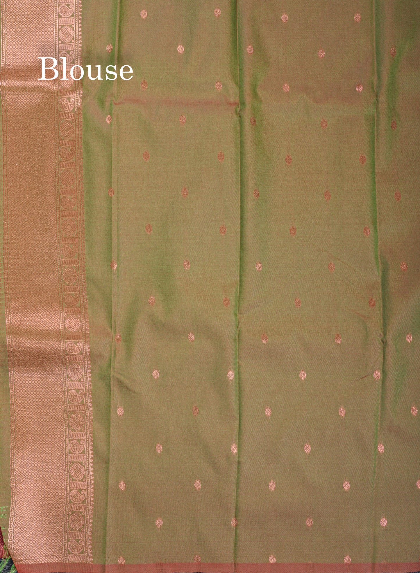 Beautiful Dual Tone Peacock Blue Semi Soft Silk Saree With Traditional Evening Morning Border