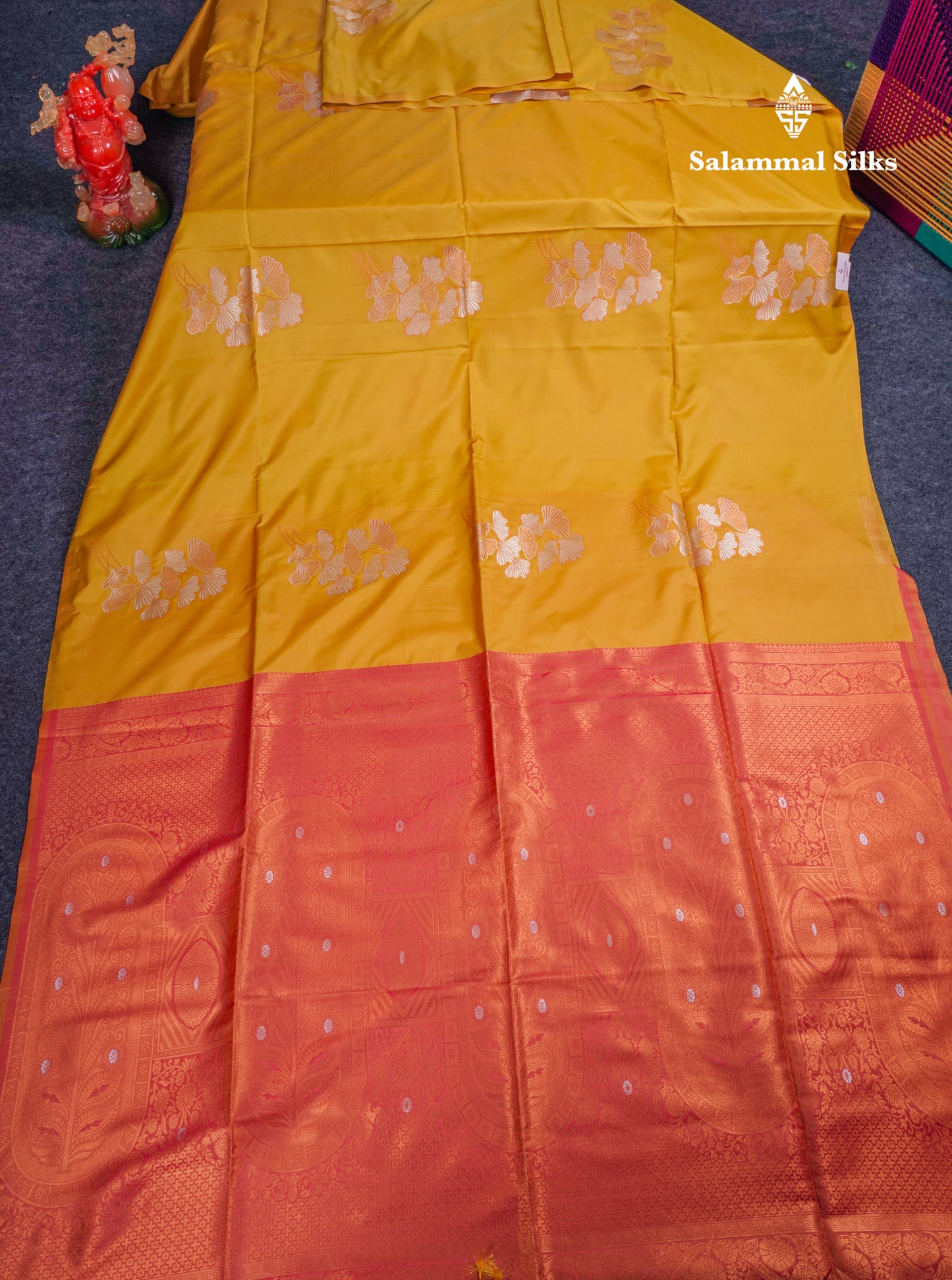 Beautiful Peacock Blue Silver And Gold Zari Meena Work Buttas Semi Soft Silk Saree With Contrast Purple Blouse